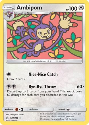 Ambipom 170/236 - SM Cosmic Eclipse Reverse Holofoil