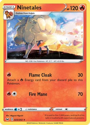 Ninetales 23/202 - SWSH01 Sword & Shield Base Set Reverse Holofoil