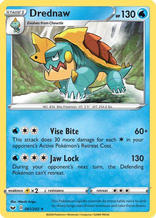 Drednaw 61/202 - SWSH01 Sword & Shield Base Set