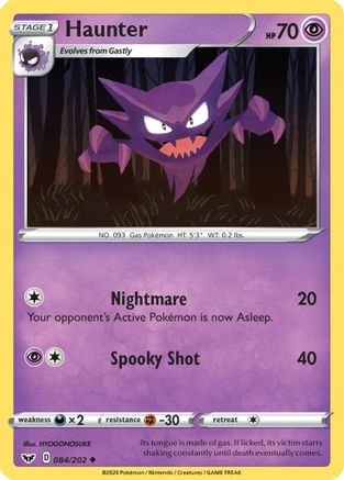 Haunter 84/202 - SWSH01 Sword & Shield Base Set