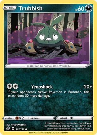 Trubbish 117/192 - SWSH02 Rebel Clash Reverse Holofoil