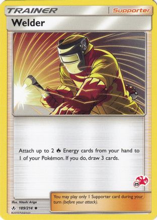 Welder - 189/214 (#25 Charizard Stamped) 189 - Battle Academy