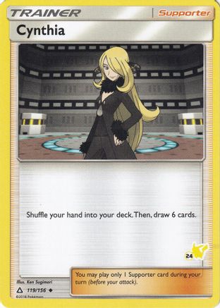 Cynthia - 119/156 (#24 Pikachu Stamped) 119 - Battle Academy