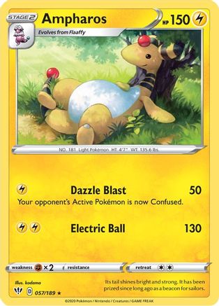 Ampharos 57/189 - SWSH03 Darkness Ablaze