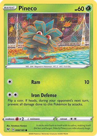 Pineco 8/185 - SWSH04 Vivid Voltage Reverse Holofoil