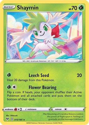 Shaymin 15/185 - SWSH04 Vivid Voltage Reverse Holofoil