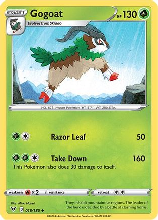 Gogoat 18/185 - SWSH04 Vivid Voltage Reverse Holofoil