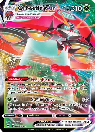 Orbeetle VMAX 21/185 - SWSH04 Vivid Voltage Holofoil
