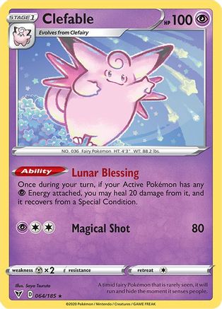 Clefable 64/185 - SWSH04 Vivid Voltage Reverse Holofoil
