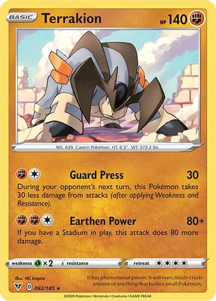 Terrakion 92/185 - SWSH04 Vivid Voltage