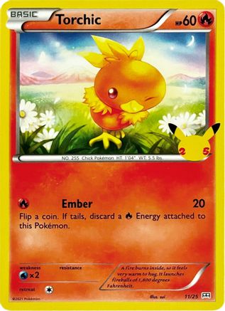Torchic - 11/25 11/25 - McDonalds 25th Anniversary Promos