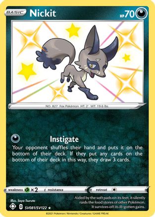 Nickit SV081/122 - Shining Fates Shiny Vault Holofoil