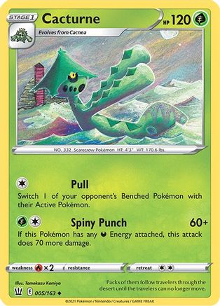Cacturne 5/163 - SWSH05 Battle Styles Reverse Holofoil