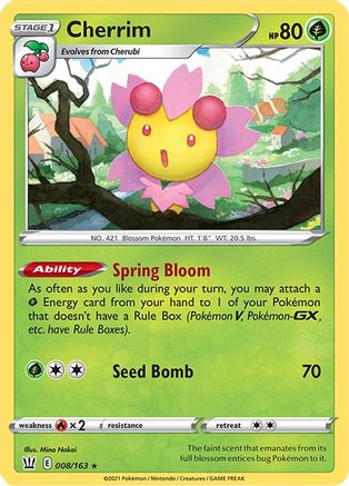 Cherrim 8/163 - SWSH05 Battle Styles Reverse Holofoil
