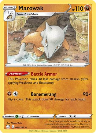 Marowak 70/163 - SWSH05 Battle Styles Reverse Holofoil