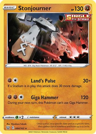 Stonjourner 84/163 - SWSH05 Battle Styles Reverse Holofoil