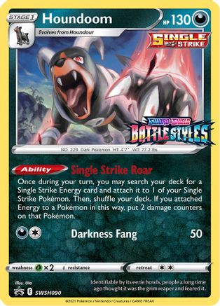 Houndoom - SWSH090 (Prerelease) SWSH090/307 - SWSH Sword & Shield Promo Cards Holofoil