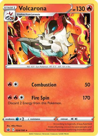 Volcarona 24/198 - SWSH06 Chilling Reign Reverse Holofoil