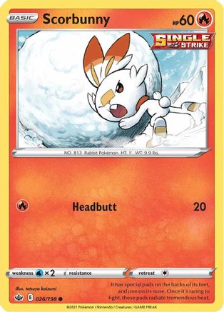 Scorbunny 26/198 - SWSH06 Chilling Reign