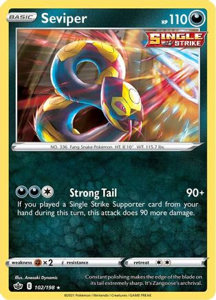 Seviper 102/198 - SWSH06 Chilling Reign