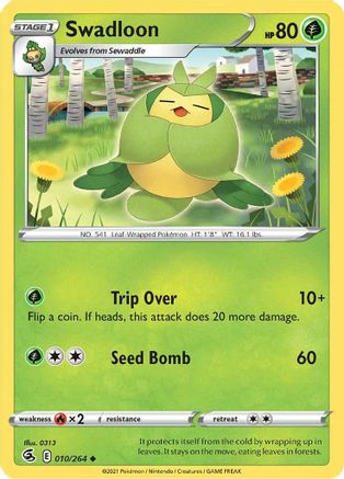 Swadloon 10/264 - SWSH08 Fusion Strike Reverse Holofoil