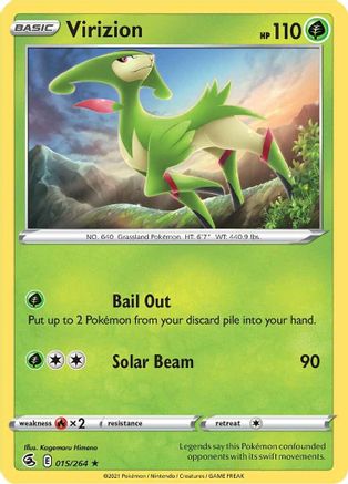 Virizion 15/264 - SWSH08 Fusion Strike Reverse Holofoil