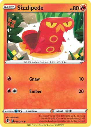 Sizzlipede (46) 46/264 - SWSH08 Fusion Strike