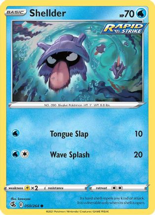 Shellder 50/264 - SWSH08 Fusion Strike Reverse Holofoil