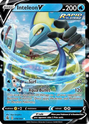 Inteleon V 78/264 - SWSH08 Fusion Strike Holofoil