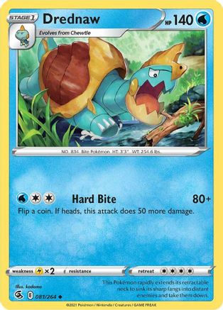 Drednaw 81/264 - SWSH08 Fusion Strike Reverse Holofoil