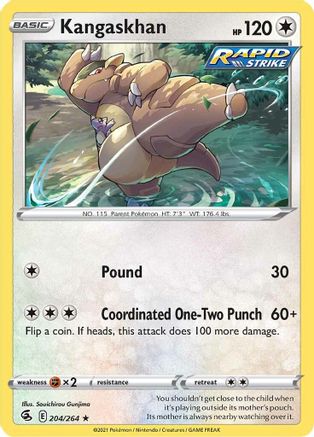 Kangaskhan 204/264 - SWSH08 Fusion Strike