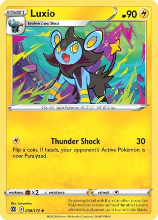 Luxio 50/172 - SWSH09 Brilliant Stars Reverse Holofoil