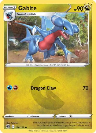 Gabite 108/172 - SWSH09 Brilliant Stars Reverse Holofoil