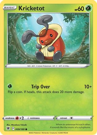 Kricketot 9/189 - SWSH10 Astral Radiance Reverse Holofoil