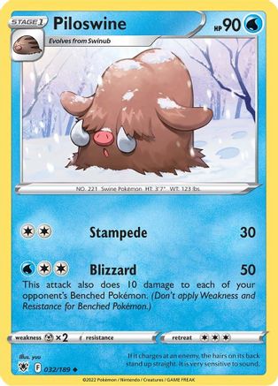 Piloswine 32/189 - SWSH10 Astral Radiance Reverse Holofoil