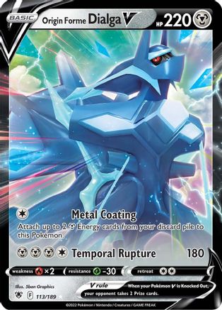 Origin Forme Dialga V 113/189 - SWSH10 Astral Radiance Holofoil