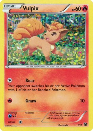 Vulpix - 1/12 1/12 - McDonalds Promos 2016 Holofoil