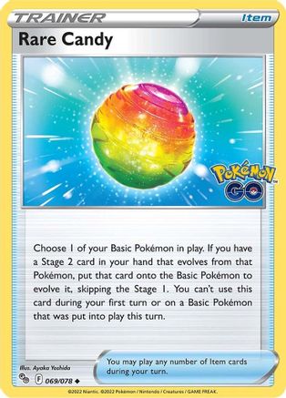 Rare Candy 69/78 - Pokemon GO Reverse Holofoil