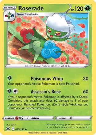 Roserade 15/196 - SWSH11 Lost Origin Reverse Holofoil