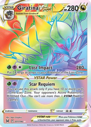 Giratina VSTAR (201) (Secret) 201/196 - SWSH11 Lost Origin Holofoil