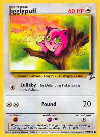 Jigglypuff 77/130 - Base Set 2