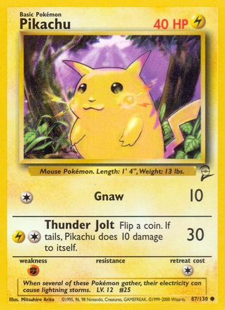 Pikachu 87/130 - Base Set 2