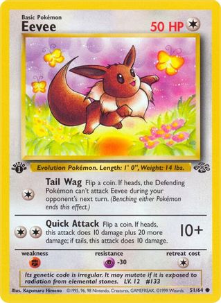 Eevee 51/64 - Jungle 1st Edition