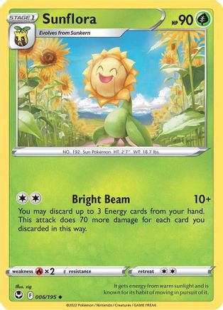 Sunflora 6/195 - SWSH12 Silver Tempest Reverse Holofoil