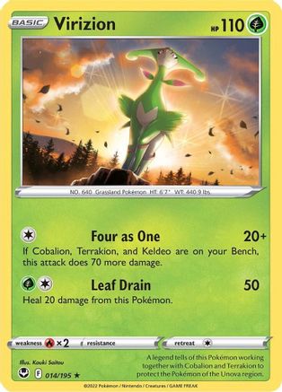 Virizion 14/195 - SWSH12 Silver Tempest Reverse Holofoil