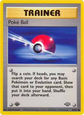 Poke Ball 64/64 - Jungle 1st Edition