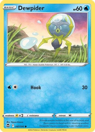 Dewpider 47/195 - SWSH12 Silver Tempest Reverse Holofoil