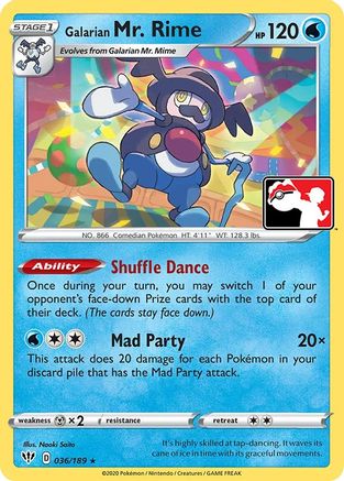 Galarian Mr. Rime 36 - Prize Pack Series Cards