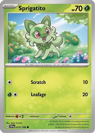 Sprigatito - 013/198 (Mirage Holo) 13 - Miscellaneous Cards & Products Holofoil