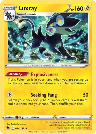 Luxray (44) 44/159 - Crown Zenith Reverse Holofoil